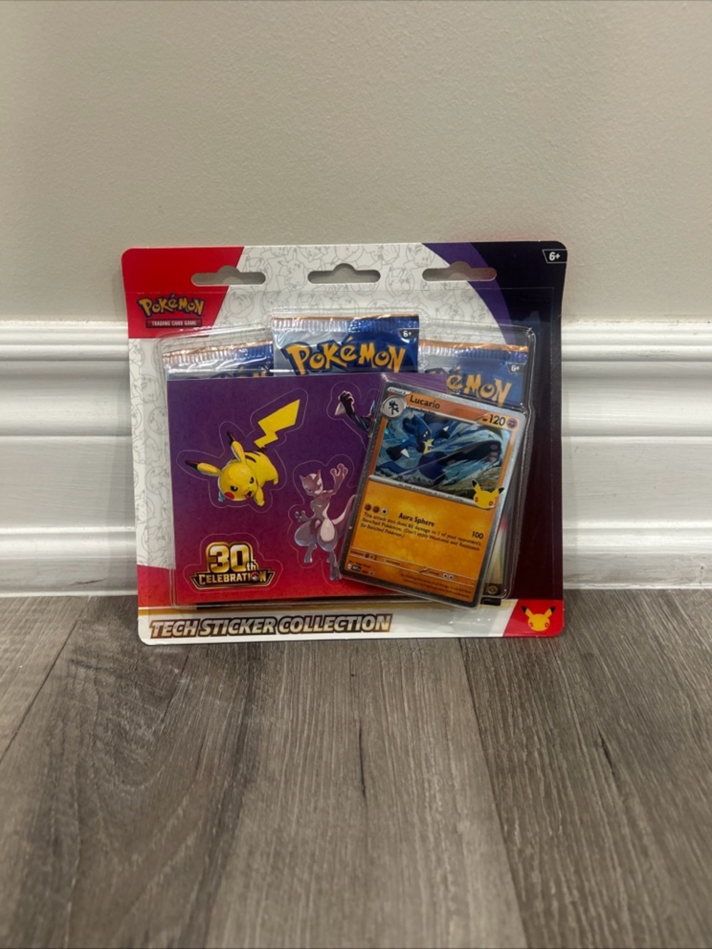 POKEMON 30TH CELEBRATION TECH STICKER COLLECTION BLISTER Lucario Sealed